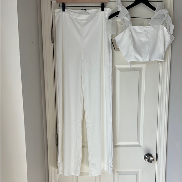 NWT Lulu's Elegant White Two-Piece Set - Picture 5 of 8